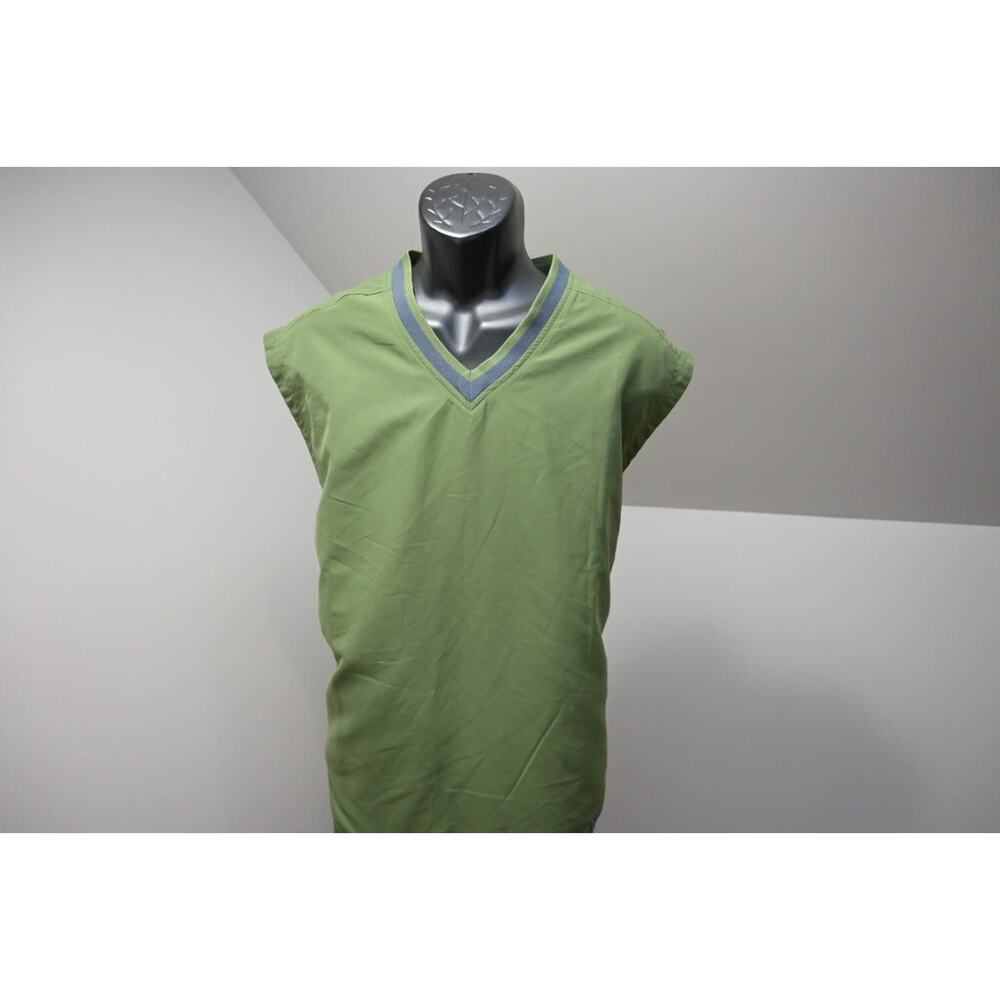 Life Is‎ Good V Neck Golf Vest Windbreaker Green Jacket Mens Size XL
